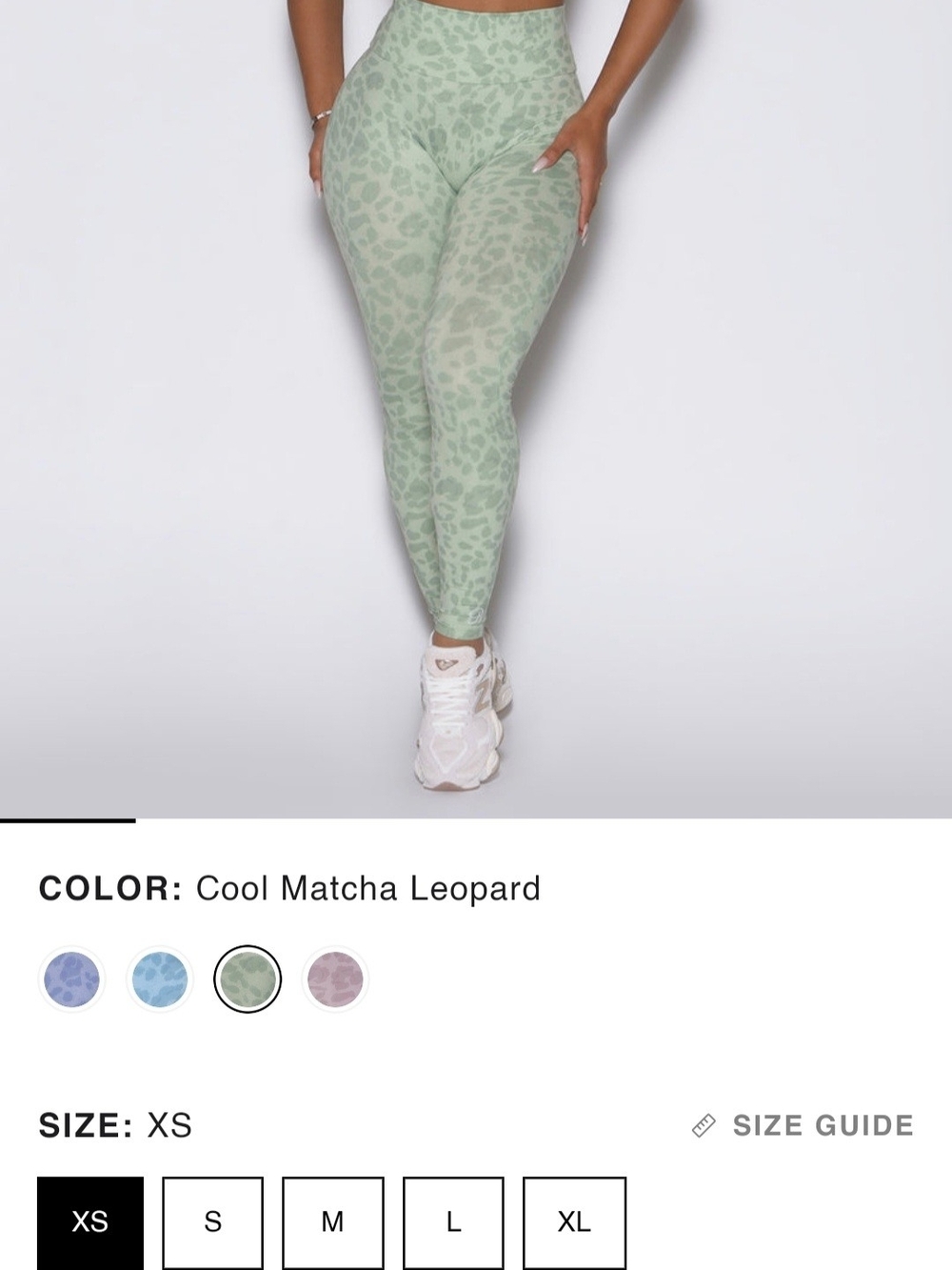 Bombshell Sportswear Cool Matcha Leopard High-Waist Leggings